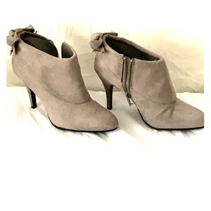 Gray ankle boots